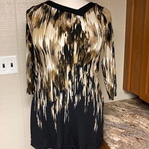 Soft comfortable brown/black pattern tunic.